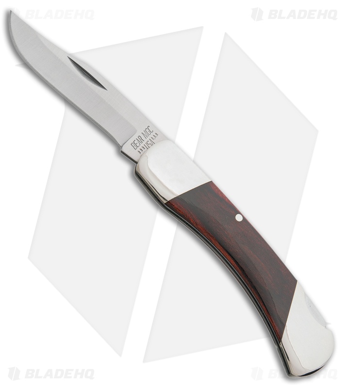 Bear and Son Lockback Rosewood Folding Knife (2.50" Satin)