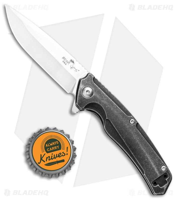 Bear OPS Rancor VII  Frame Lock Knife Black SW Titanium (3" Satin) MC-700-Ti-S