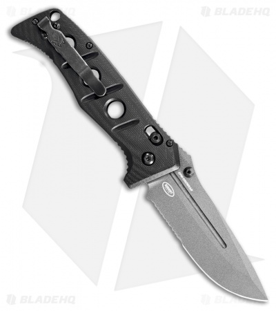 Benchmade Adamas AXIS Lock Knife Black G-10 (3.8" Gray Serr) 275SGY-1