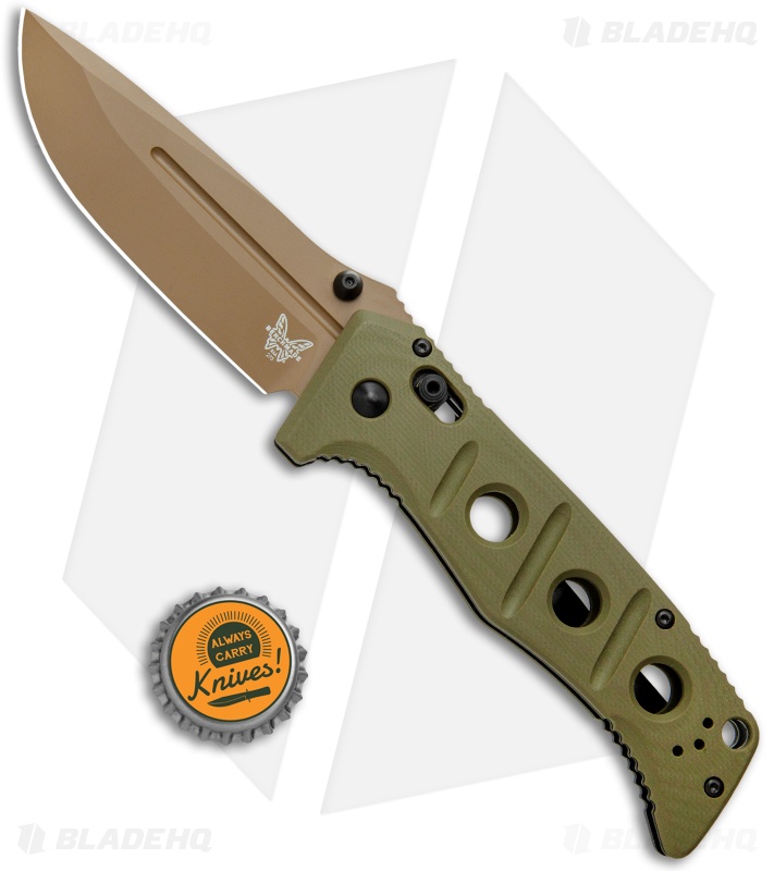 Benchmade Adamas Knife Green G-10 Brown
