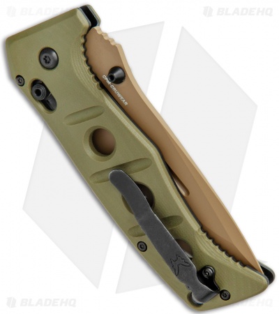 Benchmade Adamas Knife Green G-10 Brown