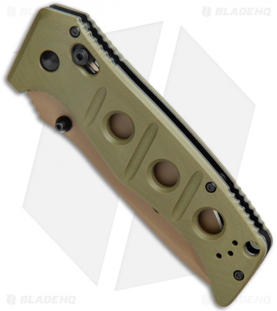 Benchmade Adamas AXIS Lock Knife Olive G-10 (3.8" FE Serr) 275SFE-2