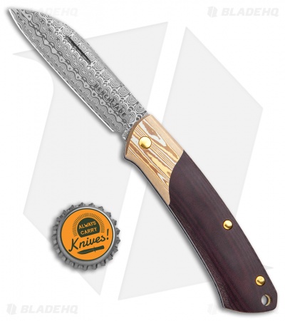 Benchmade Gold Class Proper Slip Joint Knife Black/Burgundy Micarta (2.8 Dama)