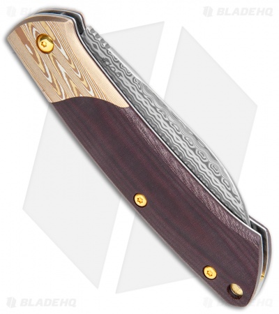 Benchmade Gold Class Proper Slip Joint Knife Black/Burgundy Micarta (2.8 Dama)