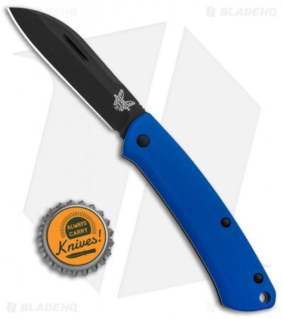 Benchmade Proper Slip Joint Knife Blue G-10 (2.8" Black) 319DLC-1801