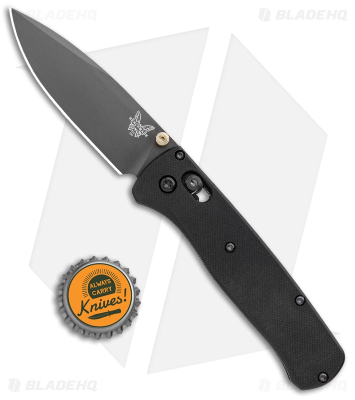 Flytanium Black G-10 Scales + Benchmade Bugout Knife (Gray)