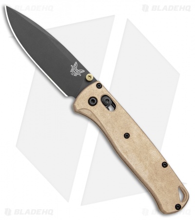 Flytanium Brass Scales + Benchmade Bugout Knife (Gray)
