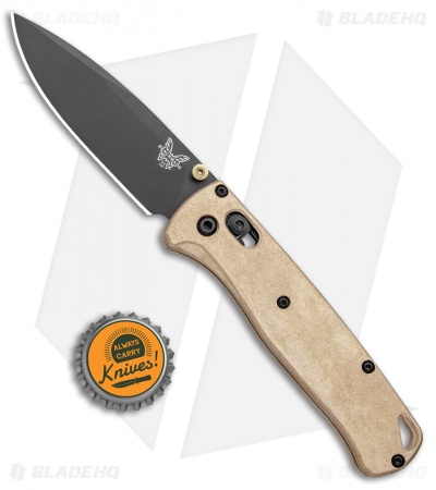 Flytanium Brass Scales + Benchmade Bugout Knife (Gray)
