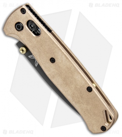 Flytanium Brass Scales + Benchmade Bugout Knife (Gray)