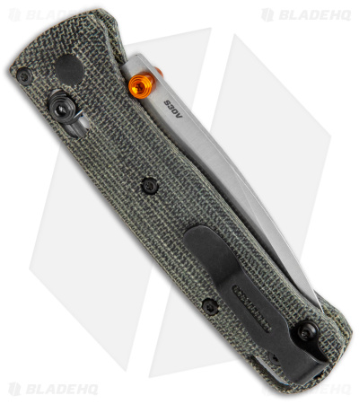 Flytanium Crossfade Black Micarta + Benchmade Mini Bugout Knife (3" Satin)