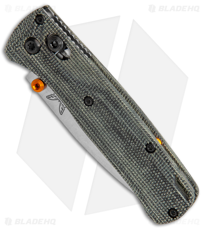 Flytanium Crossfade Black Micarta + Benchmade Mini Bugout Knife (3" Satin)