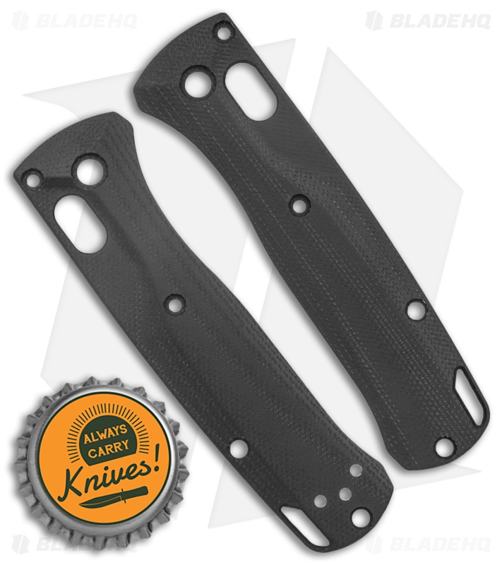 Flytanium Crossfade Black G-10 Scales for Benchmade Mini Bugout Knife