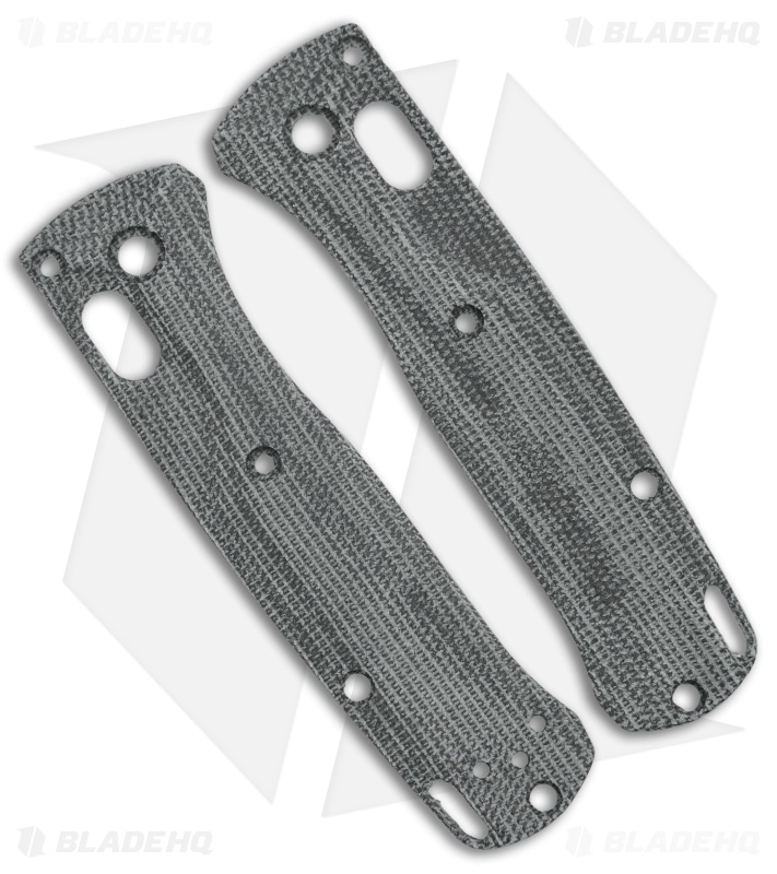 Flytanium Crossfade Scales for Benchmade Mini Bugout - Black Canvas Micarta