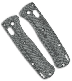 Flytanium Crossfade Scales for Benchmade Mini Bugout - Black Canvas Micarta