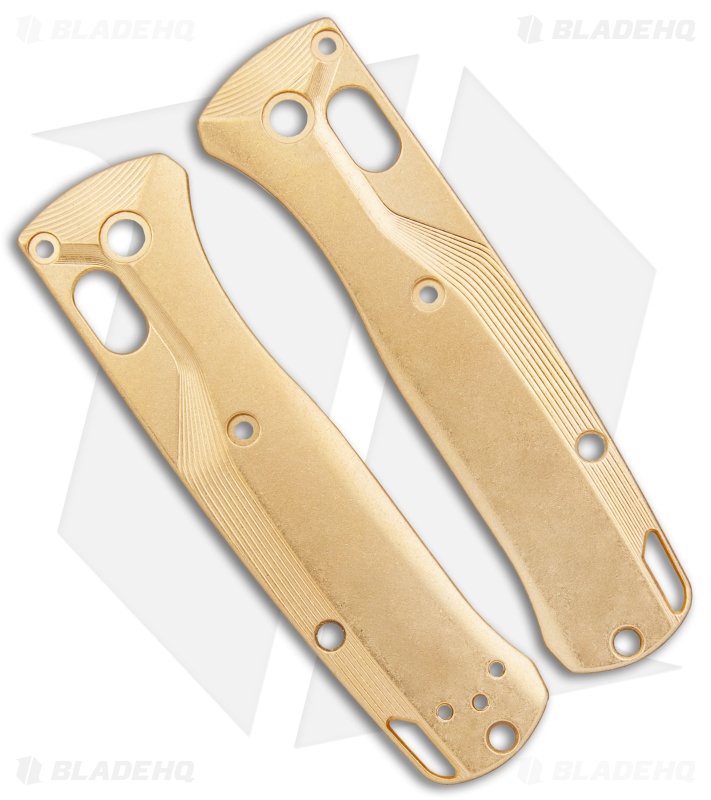 Flytanium Crossfade Brass Scales for Benchmade MINI Bugout Knife