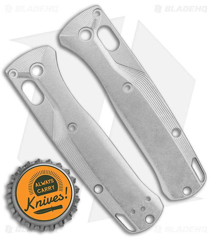 Flytanium Crossfade Ti Stonewash Scales for Benchmade MINI Bugout Knife