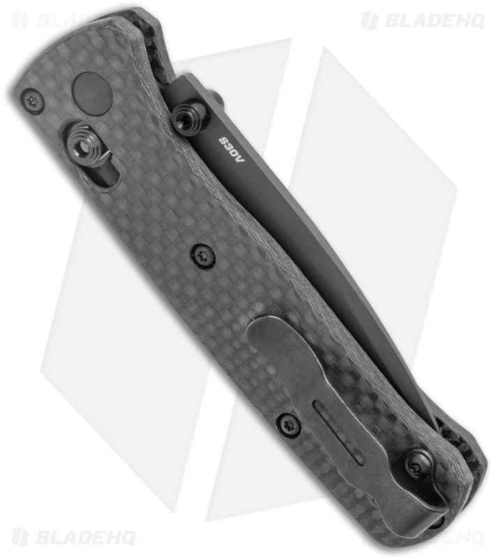 Flytanium Carbon Fiber Scales + Benchmade Mini Bugout Knife (2.8" Black)