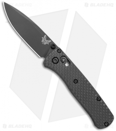 Flytanium Carbon Fiber Scales + Benchmade Mini Bugout Knife (2.8" Black)
