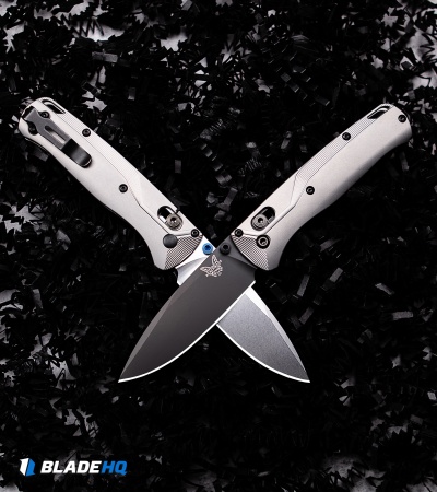 Flytanium Titanium Crossfade SW + Benchmade Bugout Knife (3.24" Gray)