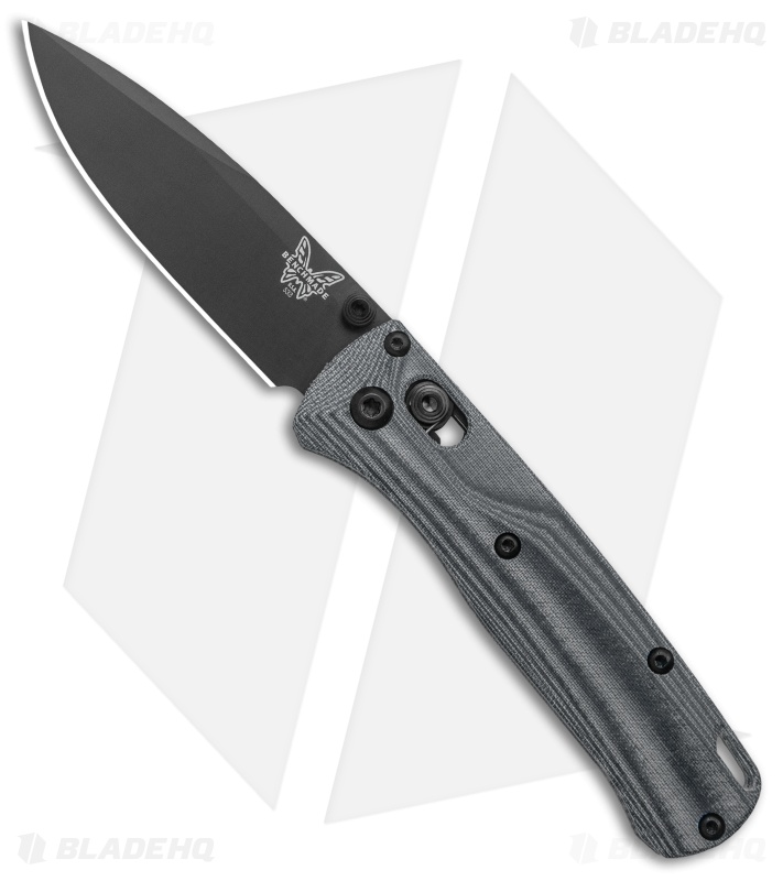 Flytanium Crossfade Black Linen Micarta + Benchmade Mini Bugout (3" BLK)