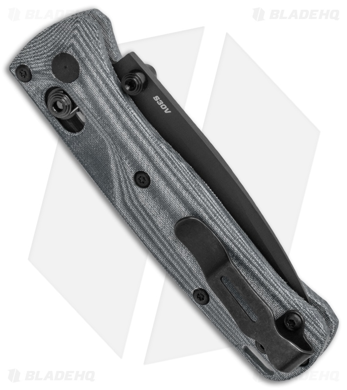 Flytanium Crossfade Black Linen Micarta + Benchmade Mini Bugout (3" BLK)