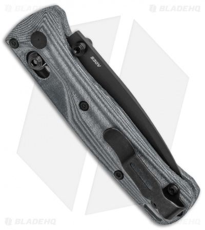 Flytanium Crossfade Black Linen Micarta + Benchmade Mini Bugout (3" BLK)