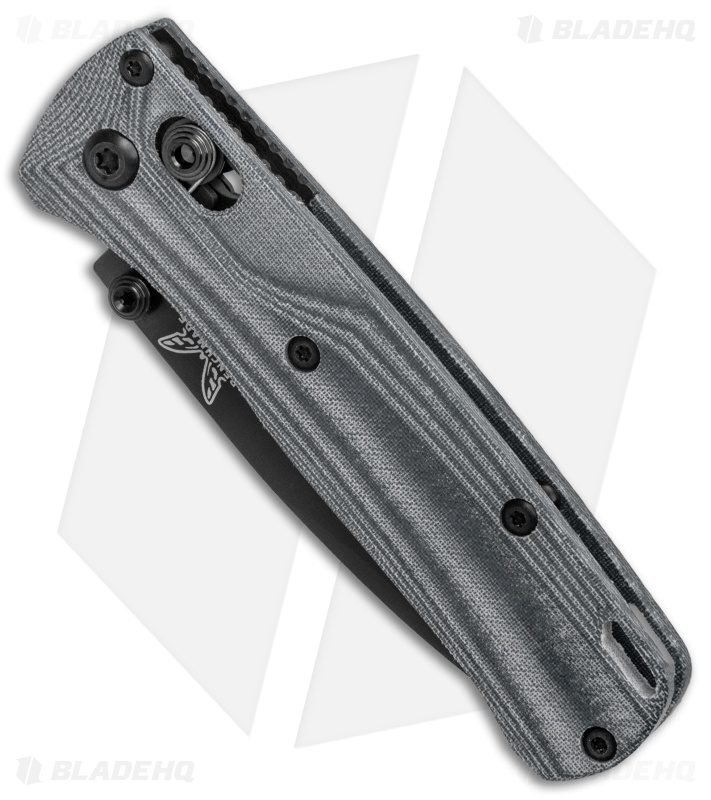 Flytanium Crossfade Black Linen Micarta + Benchmade Mini Bugout (3" BLK)