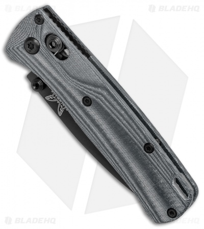 Flytanium Crossfade Black Linen Micarta + Benchmade Mini Bugout (3" BLK)