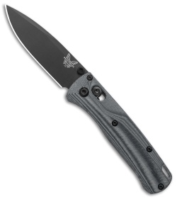 Flytanium Crossfade Black Linen Micarta + Benchmade Mini Bugout (3" BLK)