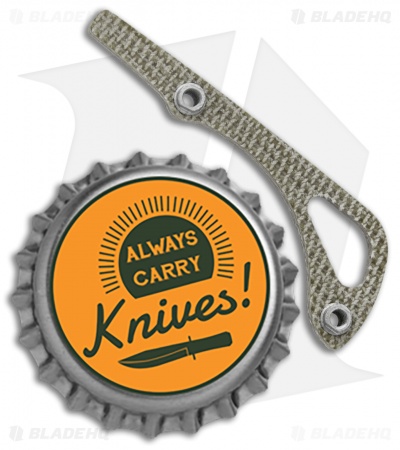 Flytanium Green Canvas Micarta Bugout Backspacer for Benchmade Bugout