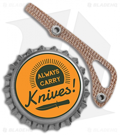 Flytanium Natural Canvas Micarta Bugout Backspacer for Benchmade Bugout