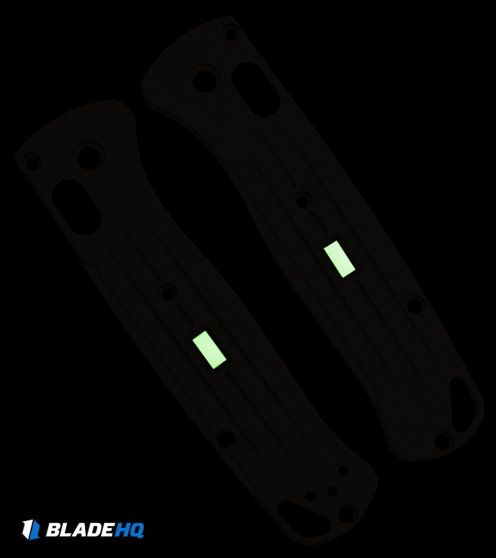 Glow Rhino Benchmade Bugout Sculpted G-10 Scales With Tritium Insert (Black)