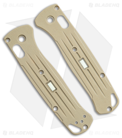 Glow Rhino Benchmade Bugout Sculpted G-10 Scales With Tritium Insert (Tan) 
