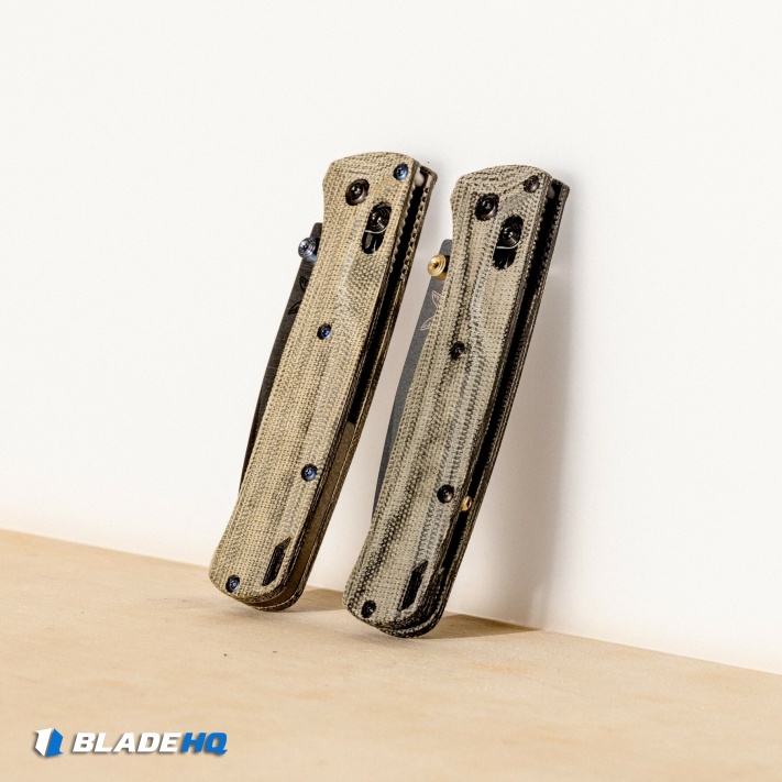 Flytanium Black Micarta Scales Benchmade Bugout Blade HQ