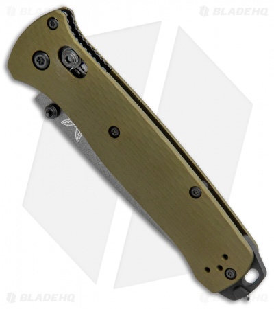 Benchmade  Bailout AXIS Lock Knife Green Aluminum (3.4" Gray M4)  537GY-1