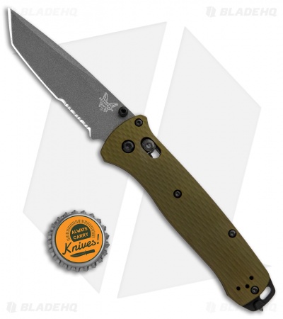 Benchmade  Bailout AXIS Lock Knife Green Aluminum (3.4" Gray Serr)  537SGY-1