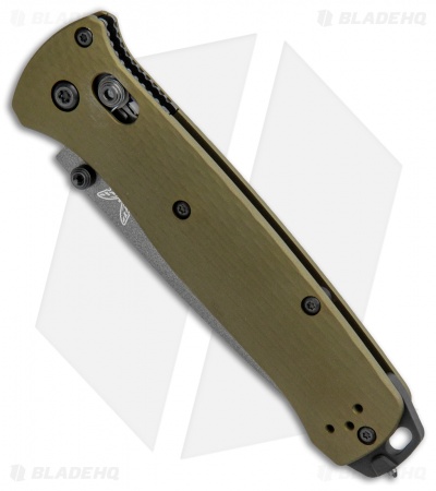 Benchmade  Bailout AXIS Lock Knife Green Aluminum (3.4" Gray Serr)  537SGY-1