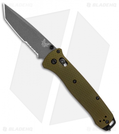 Benchmade  Bailout AXIS Lock Knife Green Aluminum (3.4" Gray Serr)  537SGY-1