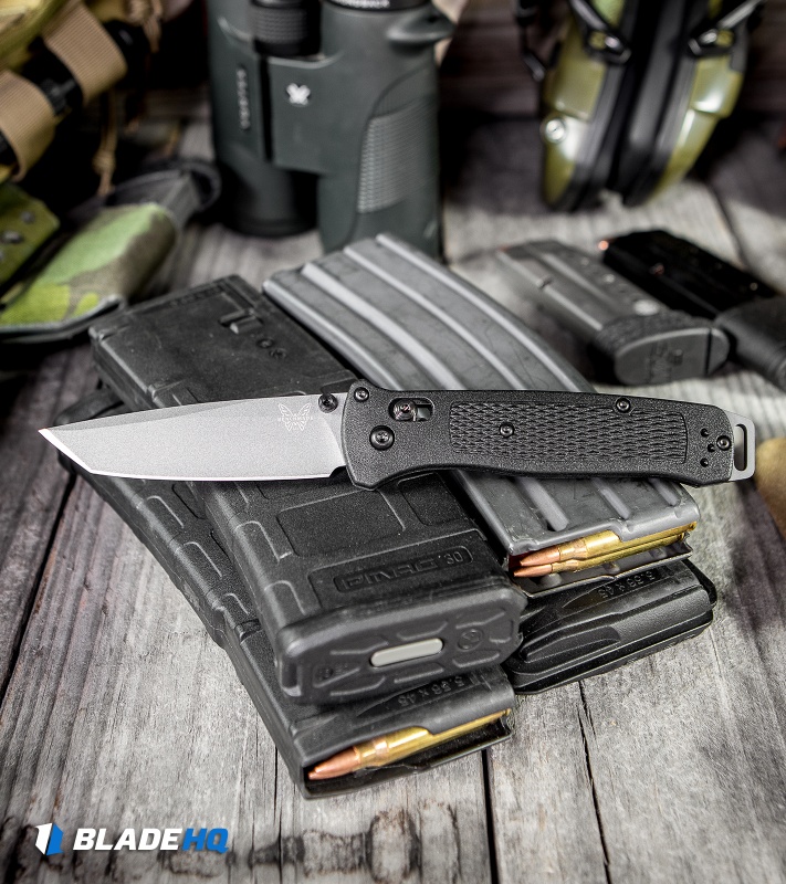 Benchmade Bailout AXIS Lock Knife Black Grivory (3.38" Gray) 537GY