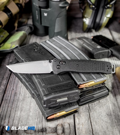Benchmade Bailout AXIS Lock Knife Black Grivory (3.38" Gray) 537GY