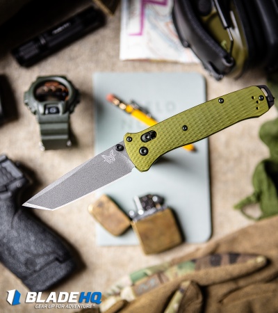 Benchmade  Bailout AXIS Lock Knife Green Aluminum (3.4" Gray M4)  537GY-1