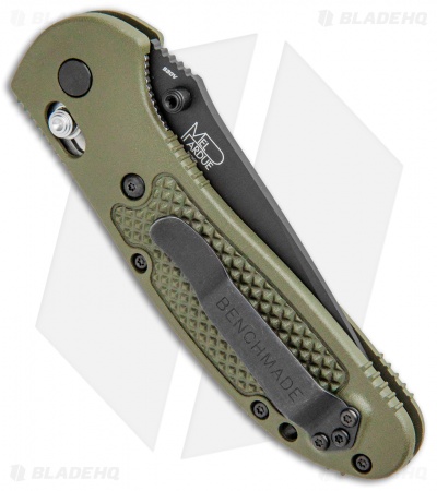 Benchmade Griptilian AXIS Lock Knife Olive Drab (3.45" Black Serr) 551SBKOD-S30V