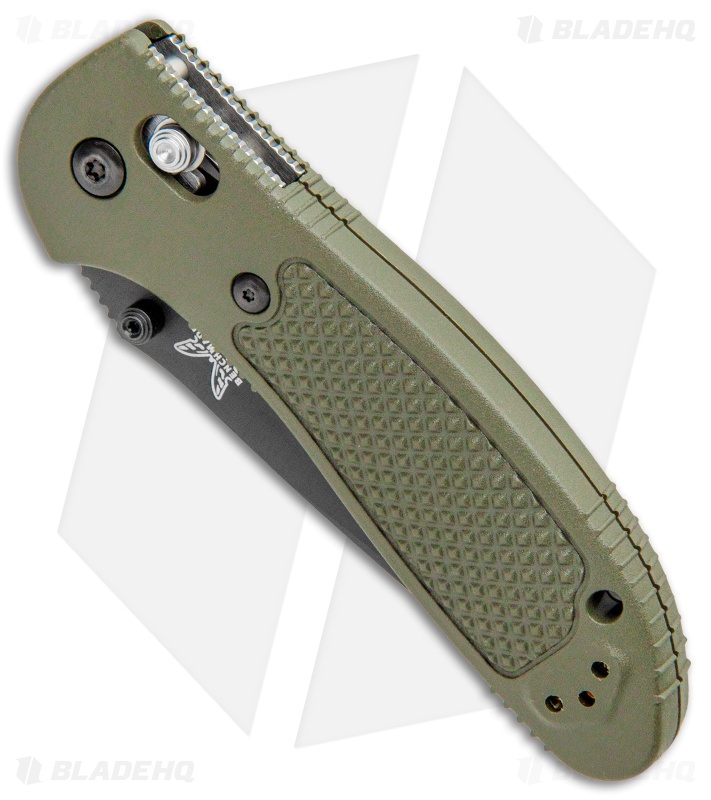 Benchmade Griptilian AXIS Lock Knife Olive Drab (3.45" Black Serr) 551SBKOD-S30V