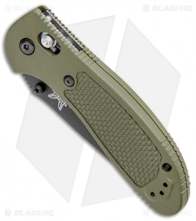 Benchmade Griptilian AXIS Lock Knife Olive Drab (3.45" Black Serr) 551SBKOD-S30V