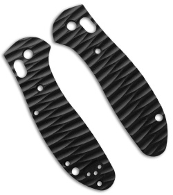 Custom Replacement Mini Griptilian Handle Sculpted Black G-10