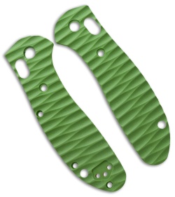 Custom Replacement Mini Griptilian Handle Sculpted Toxic Green G-10