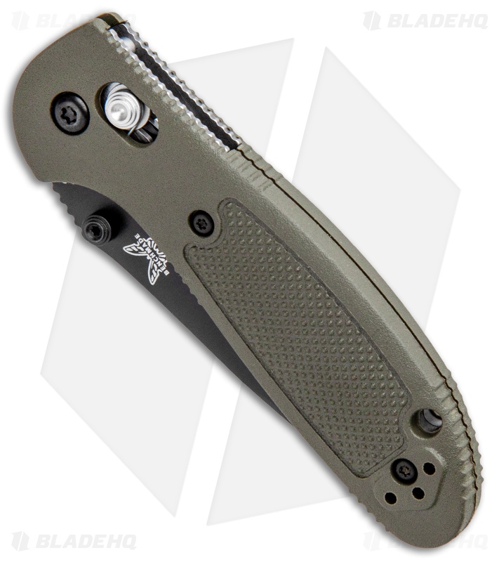 Benchmade Mini Griptilian Tanto AXIS Lock Knife OD Green (2.91" Black Serr) S30V