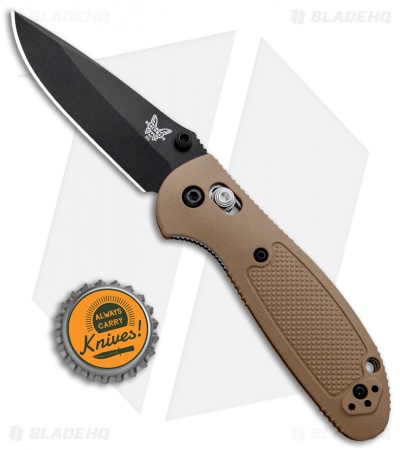 Benchmade Mini Griptilian AXIS Lock Knife Sand (2.91" Black) 556BKSN-S30V