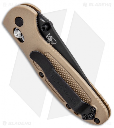 Benchmade Mini Griptilian AXIS Lock Knife Sand (2.91" Black) 556BKSN-S30V