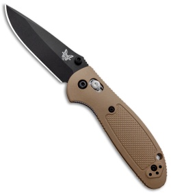 Benchmade Mini Griptilian AXIS Lock Knife Sand (2.91" Black) 556BKSN-S30V